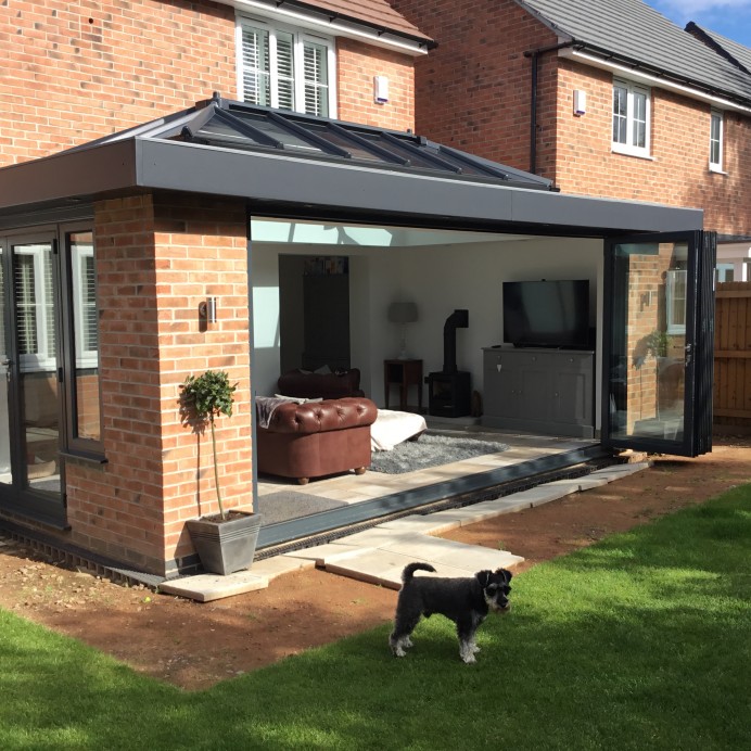 Anthracite Grey Orangery Installation in Nottingham