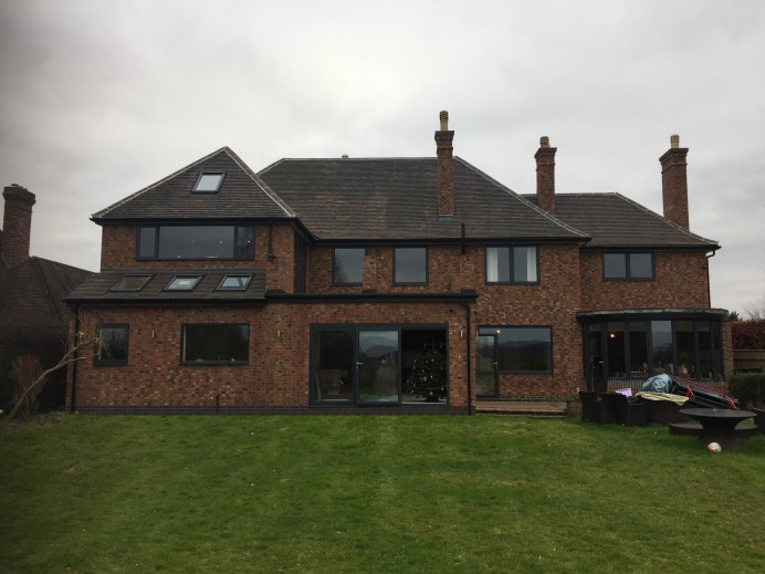 Fitted Anthracite Grey Windows and Bi Fold Door