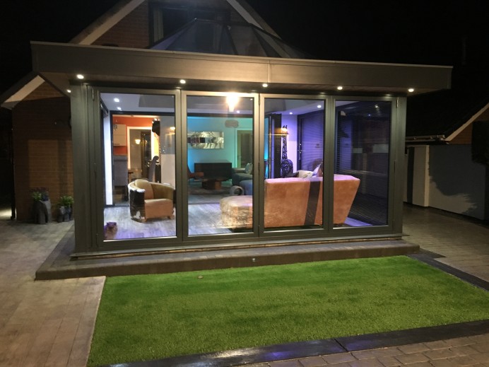 Conservatory Transformed into a Stunning Anthracite Grey Orangery