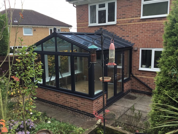 Customers Conservatory Updated into Stunning Anthracite Grey Conservatory