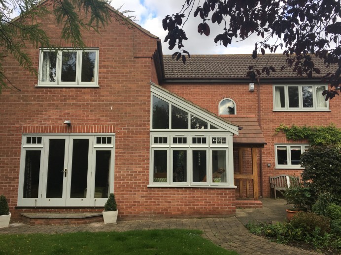 French Grey Timberlook Windows