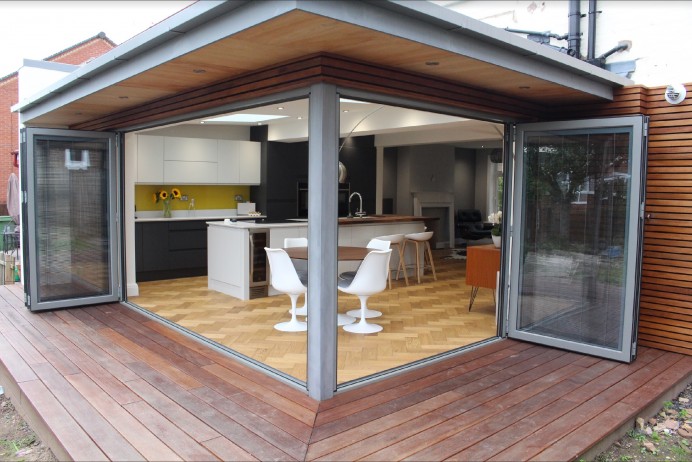 New Kitchen Finished with Bi Fold Doors