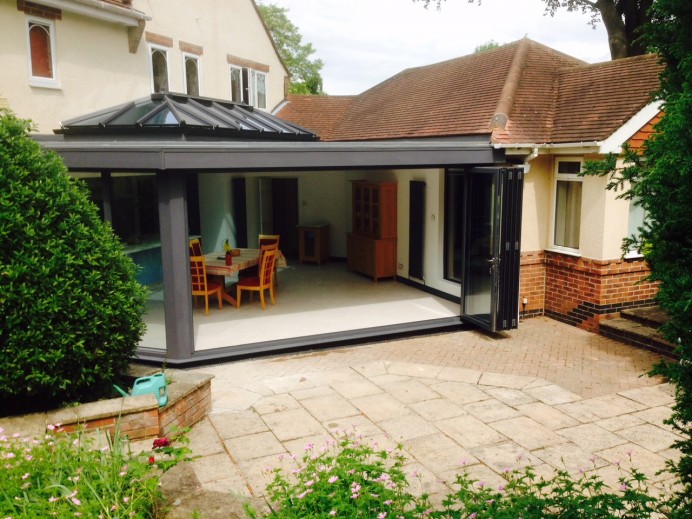 Conservatory Transformed into Stunning Anthracite Grey Orangery