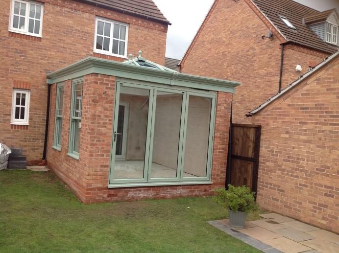 Chartwell Green Orangery with Sliding Sash Windows