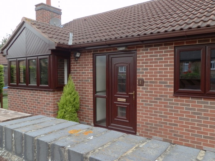 Rosewood Finished Timebrlook Windows Installed