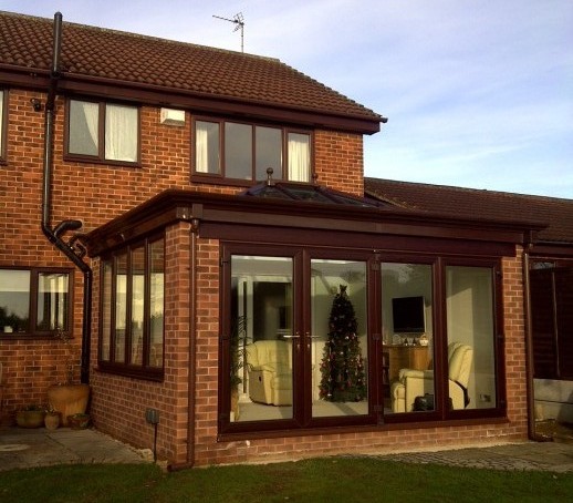 White Orangery with Stone Pillars