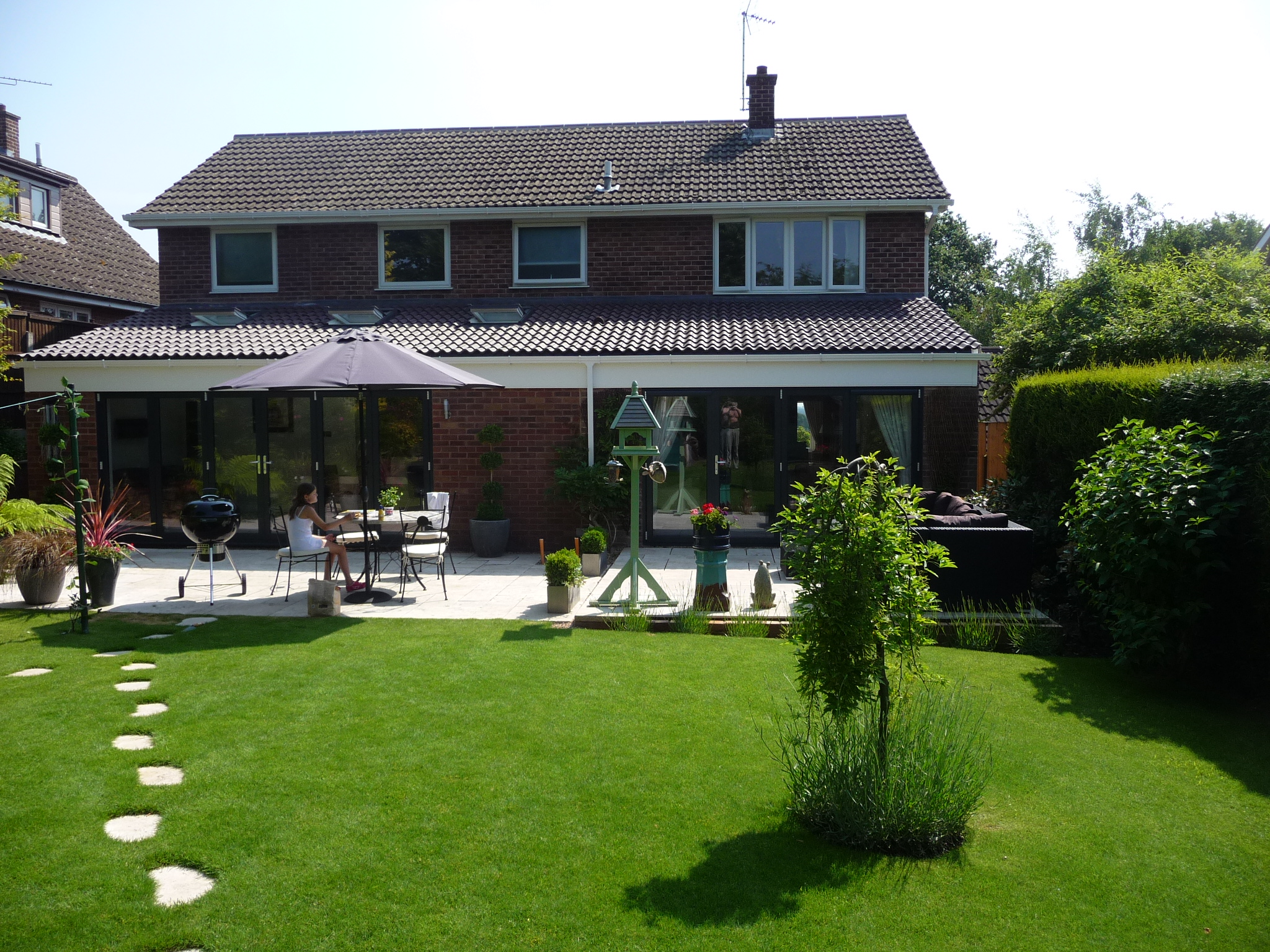 Two sets of Anthracite Grey Bi Fold Doors Installed