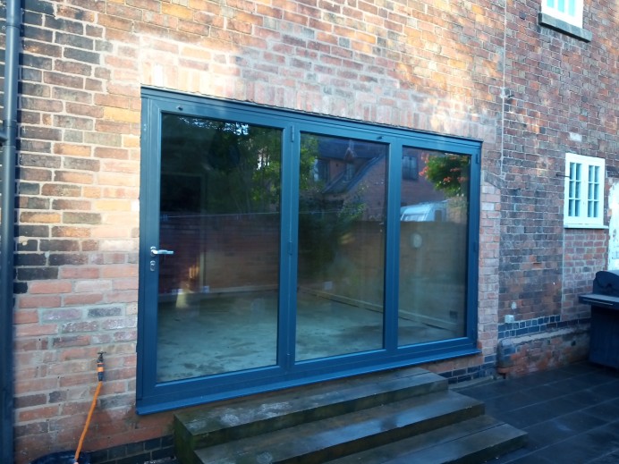 French Doors Replaced with Origin Three Pane Bi Fold Door