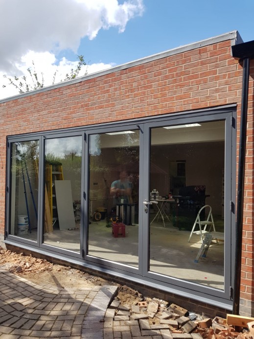 Slate Grey Bi Fold Door Installation