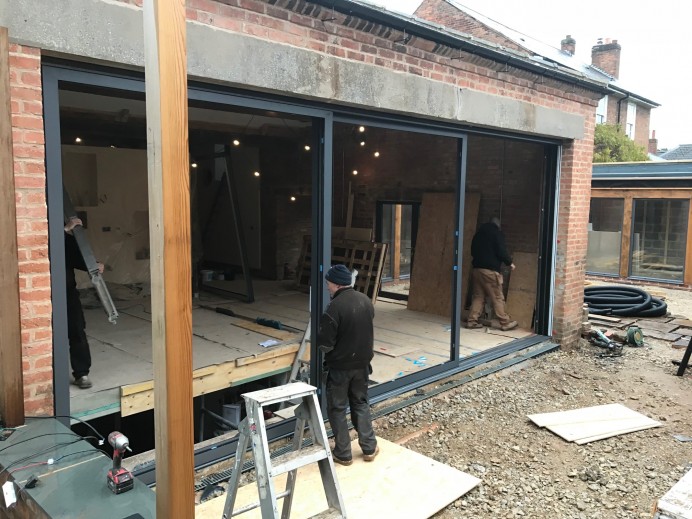 Large 9 Metre Sliding Door Installed and Floor to Ceiling Windows Installed in Property