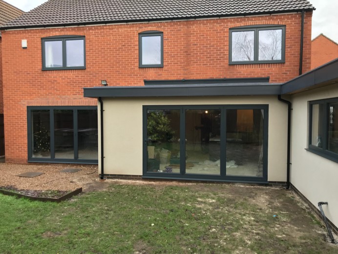 L Shaped Orangery Built at Property, Along With Origin Windows and a Origin Bi Fold Door