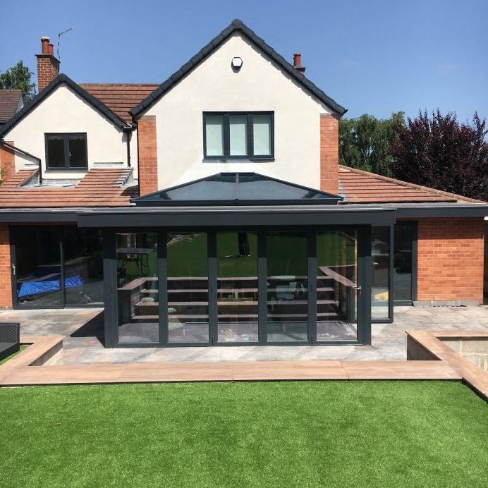 3 Sets of Origin Bi Fold Doors Fitted in New Orangery